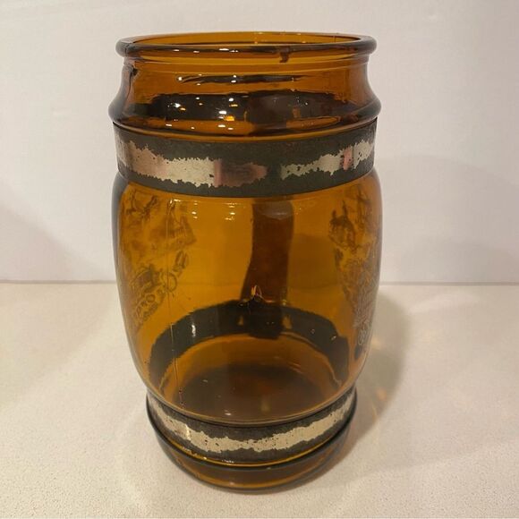 Vintage Georgia Brown Barrel Mug Siesta Ware Style Glass Collectible - Picture 3 of 5